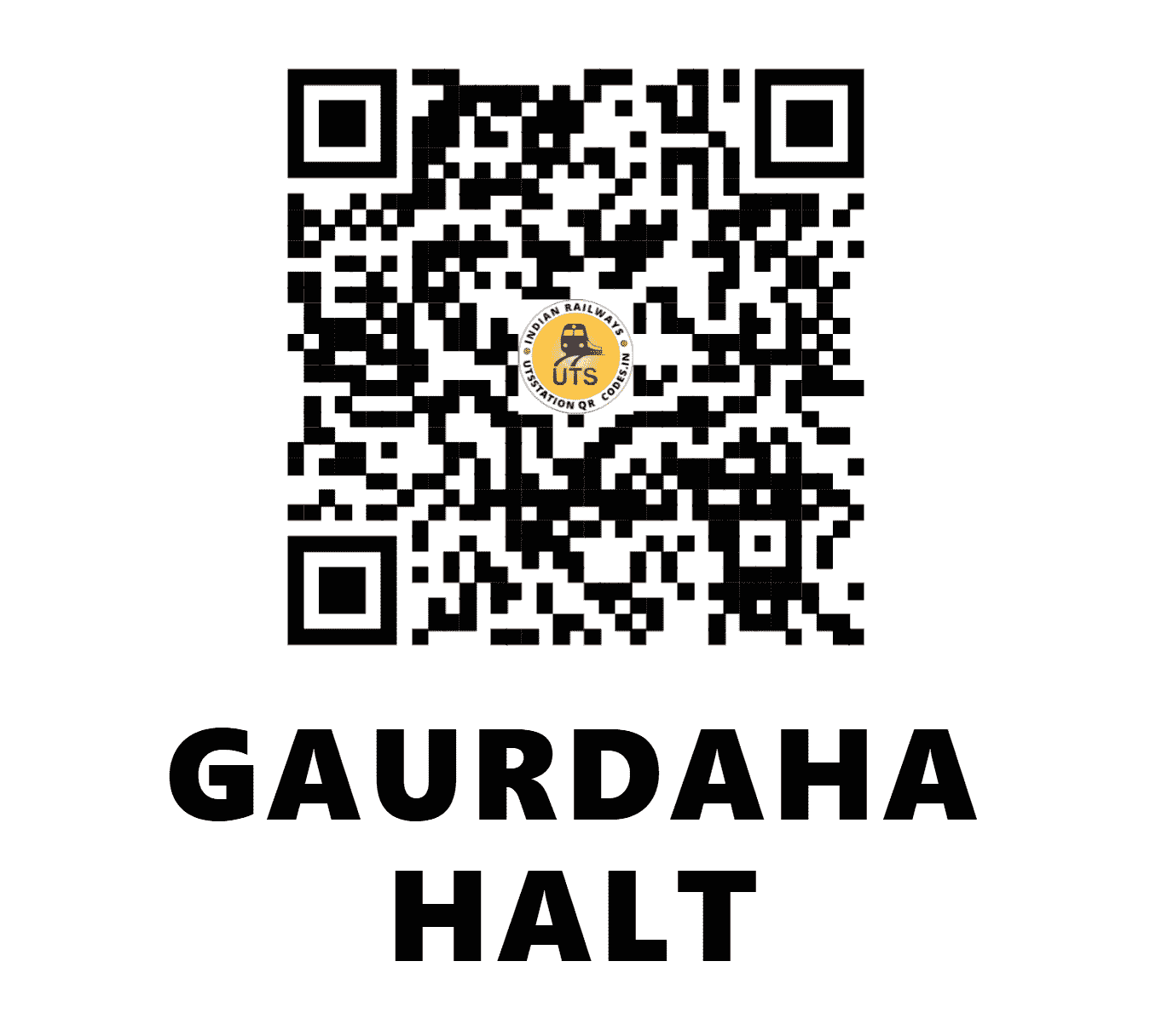 UTS QR Code for GAURDAHA HALT - GQD - ER (WEST BENGAL)